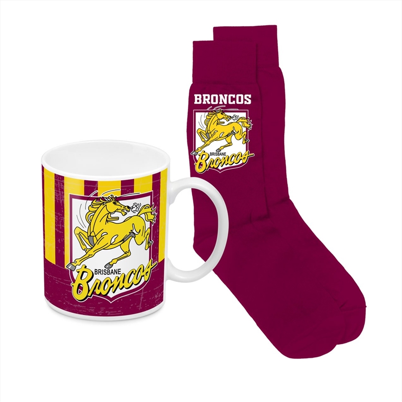 NRL: Broncos - Heritage Mug & Sock Pk/Product Detail/Mugs