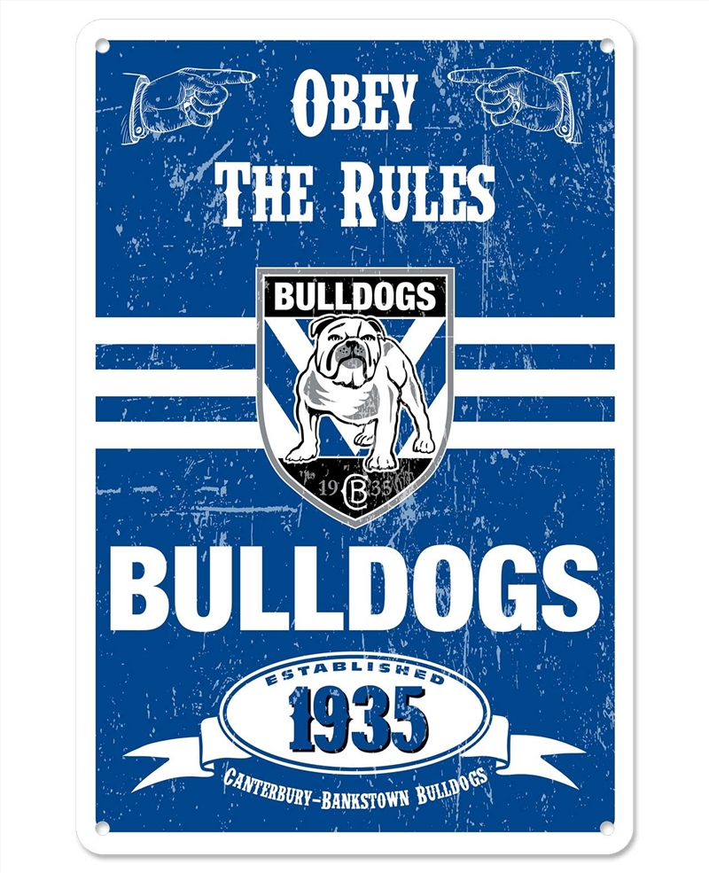 NRL: Bulldogs - Retro Metal Sign/Product Detail/Posters & Prints