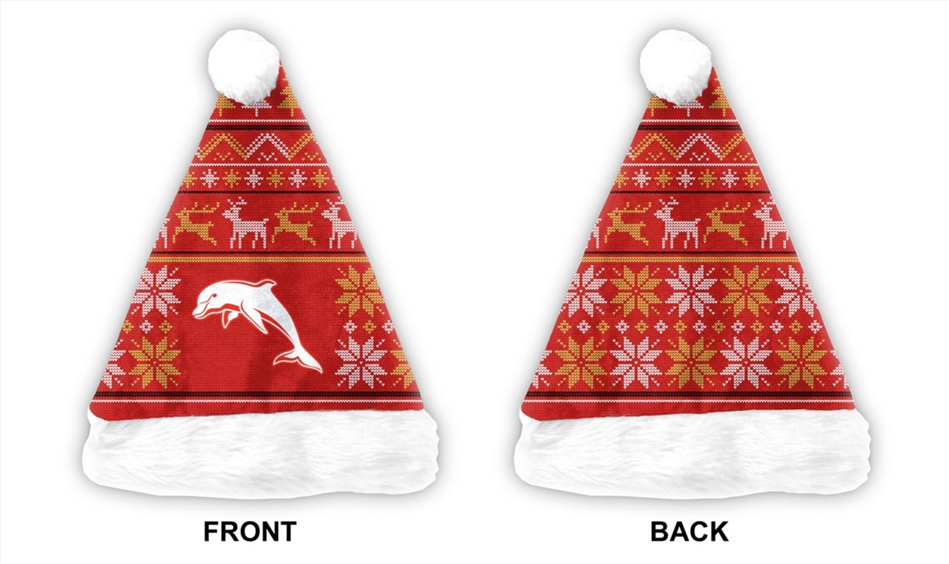 NRL: Dolphins - Xmas Santa Hat/Product Detail/Caps & Hats