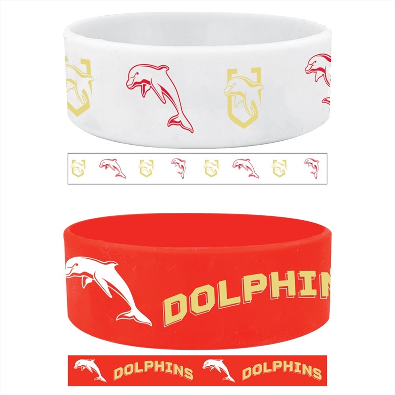 NRL: Dolphins - Set Of 2 Wrist Bands/Product Detail/Jewellery