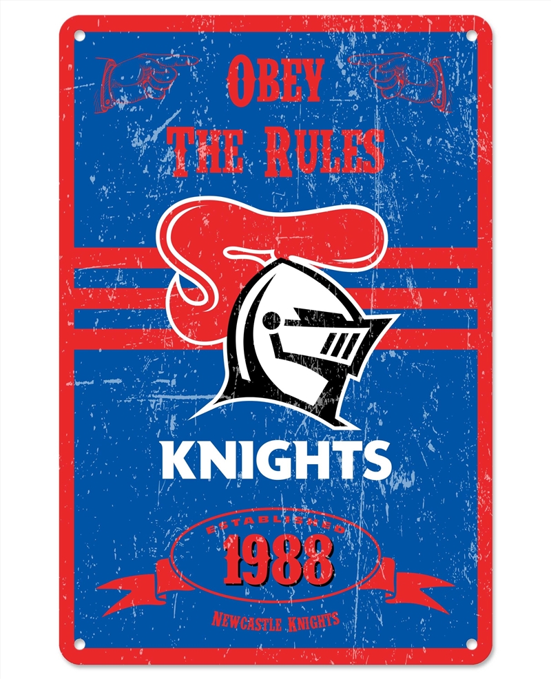 NRL: Knights - Retro Metal Sign/Product Detail/Posters & Prints