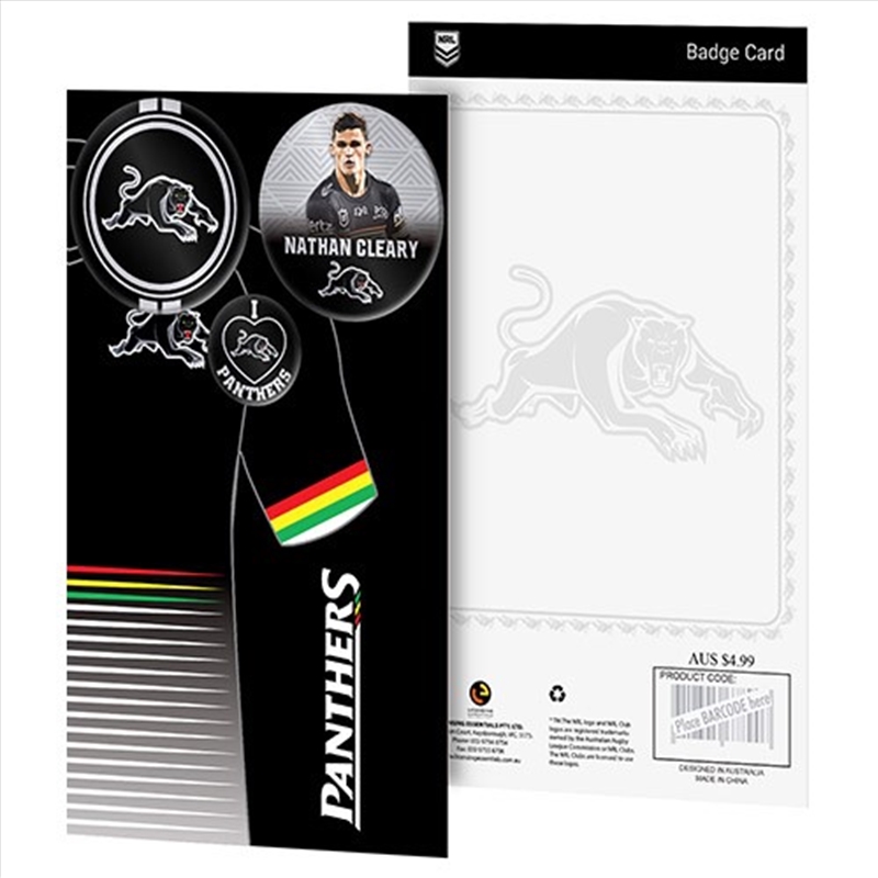 NRL: Panthers - 3 Badge Backing Card/Product Detail/Stationery