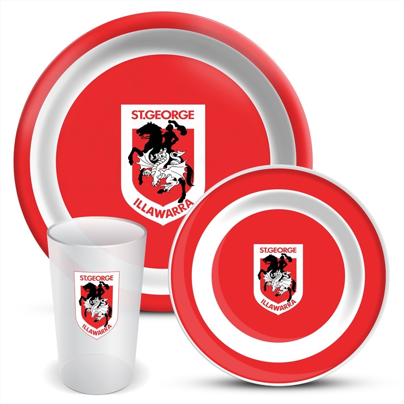 NRL: St George Dragons - 3Pce Dinner Set/Product Detail/Diningware