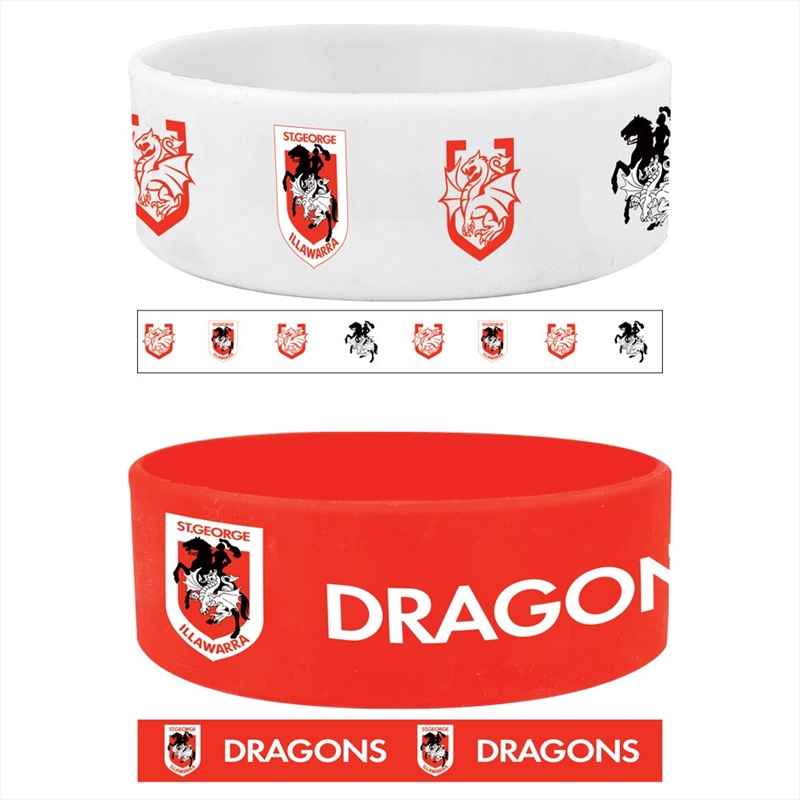 NRL: St George Dragons - Set Of 2 Wrist Bands/Product Detail/Jewellery
