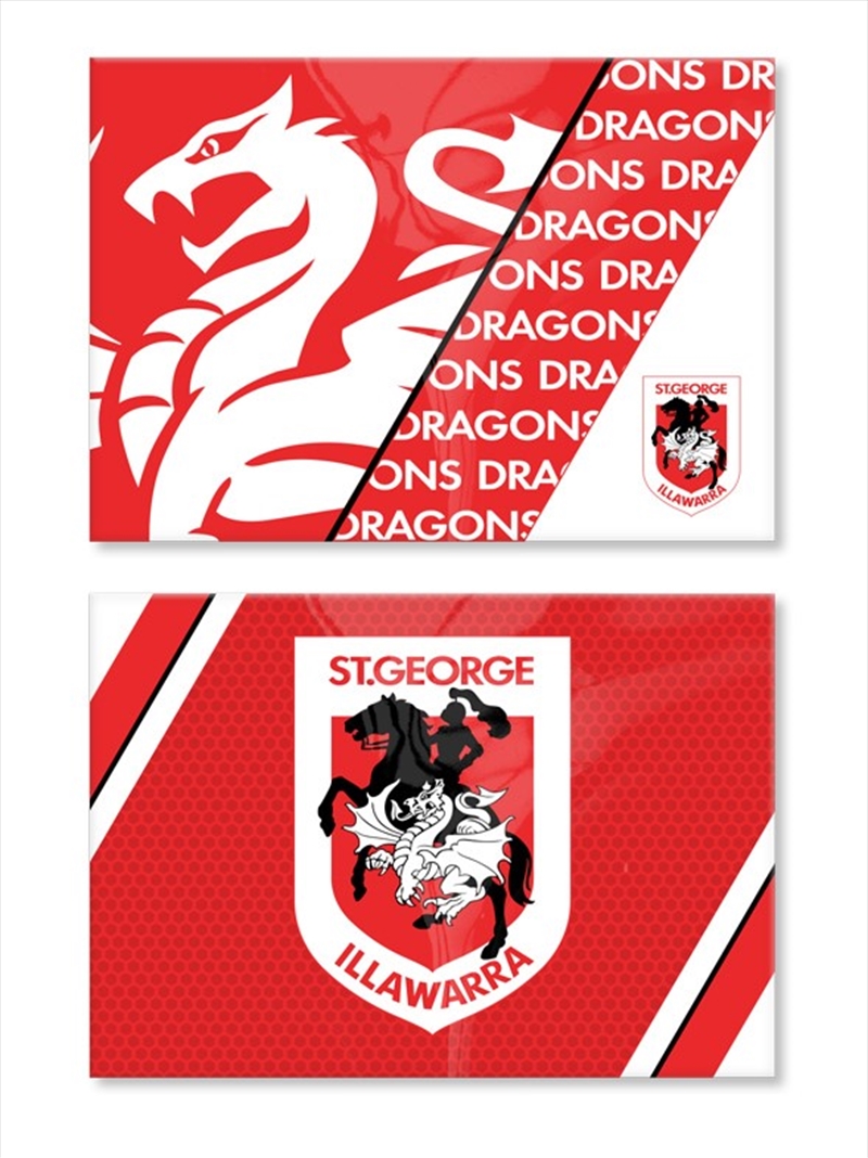 NRL: St George Dragons - Set Of 2 Magnets/Product Detail/Stationery
