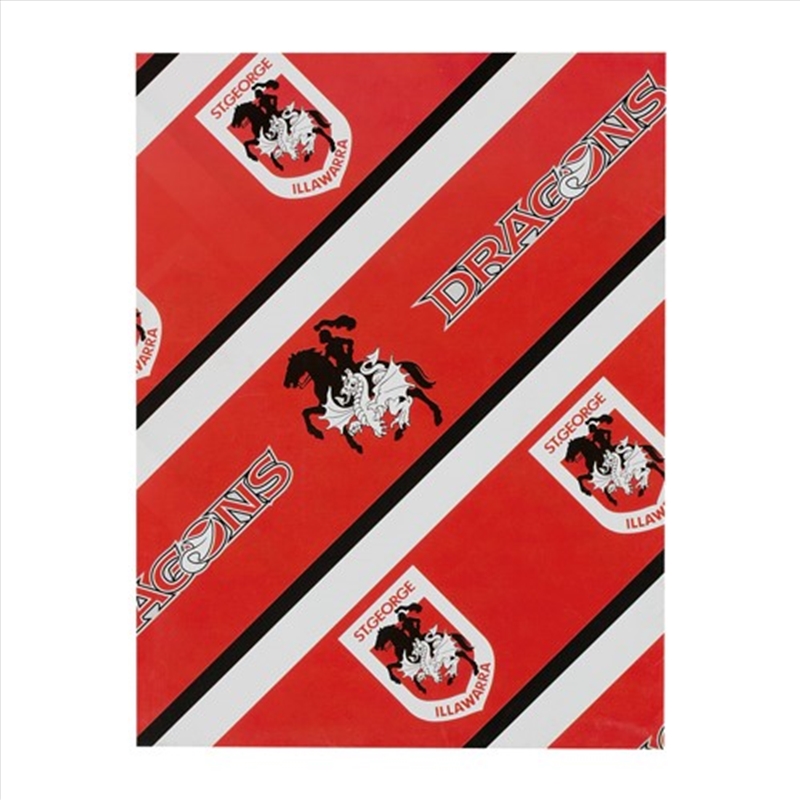 NRL: St George Dragons - Wrapping Paper/Product Detail/Party Accessories