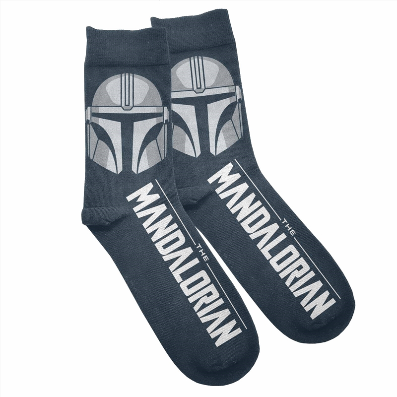 Star Wars - Mandalorian Helmet W Text Sock/Product Detail/Apparel