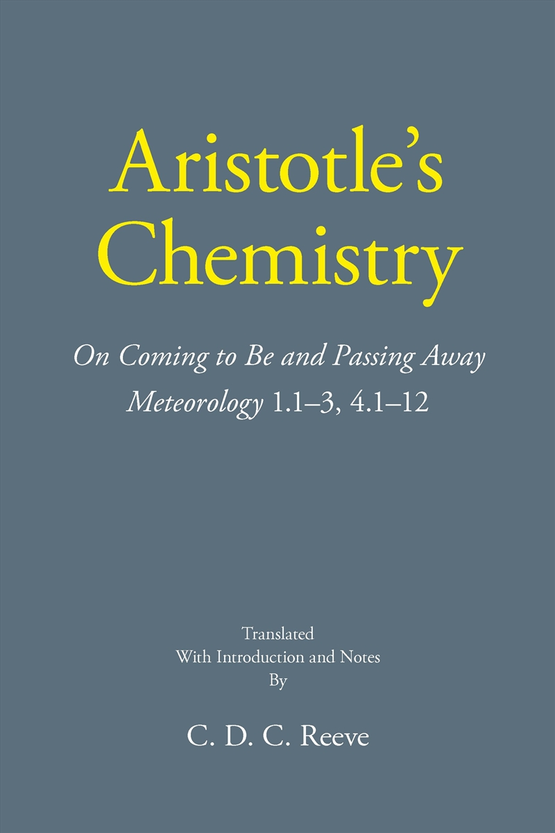 Aristotle's Chemistry/Product Detail/Reading