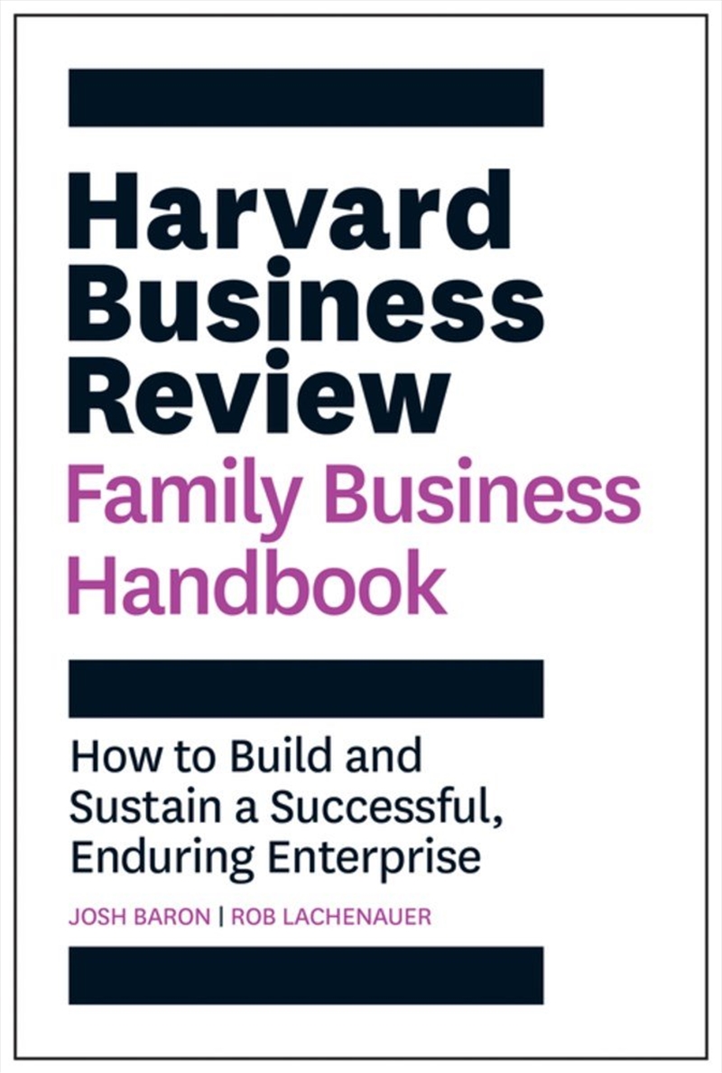 Harvard Business Review Family Business Handbook/Product Detail/Accounting & Finance