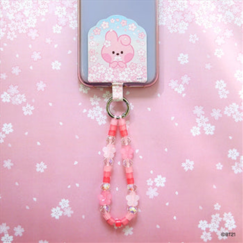 Bt21 - Cherry Blossom Minini Phone Tag Holder Cooky/Product Detail/KPOP Merch