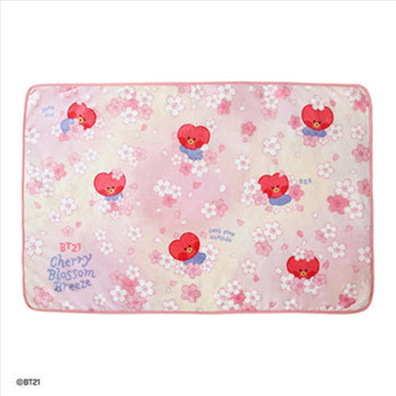 Bt21 - Cherry Blossom Minini Blanket Tata/Product Detail/KPOP Merch