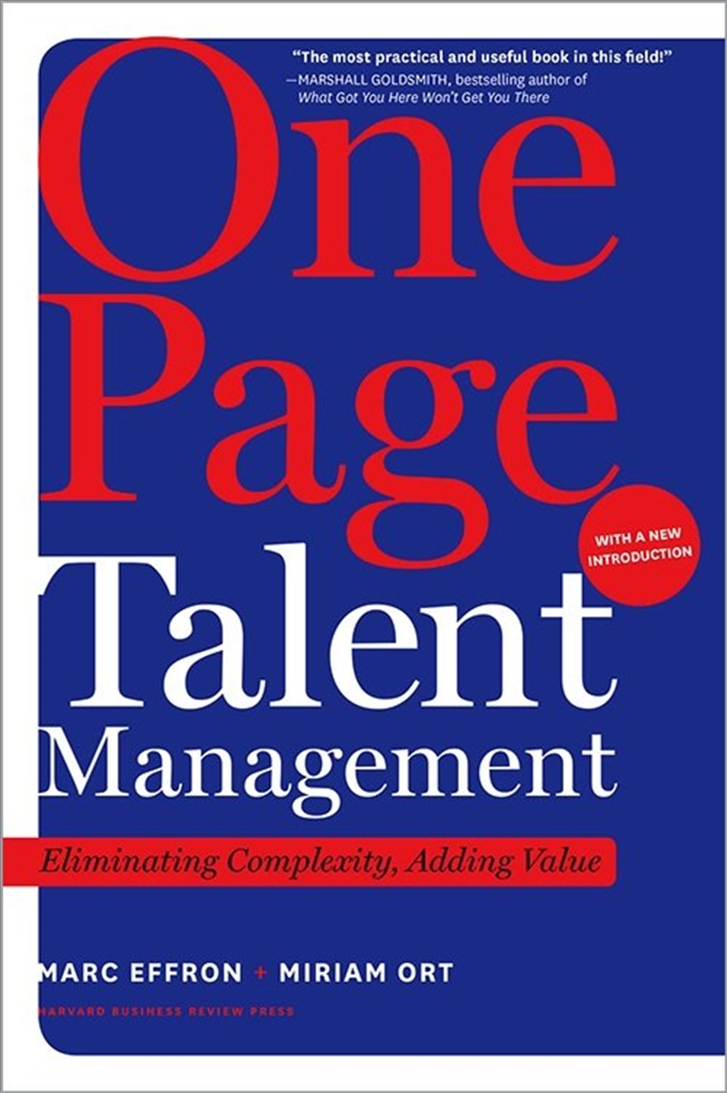 One Page Talent Management, with a New Introduction/Product Detail/Reading