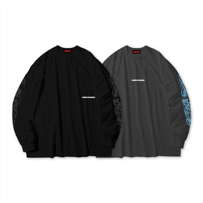 Seventeen Hoshi X Woozi - Beam Pop-Up Store Official Md Long Sleeve T-Shirt Gray/Product Detail/KPOP Merch