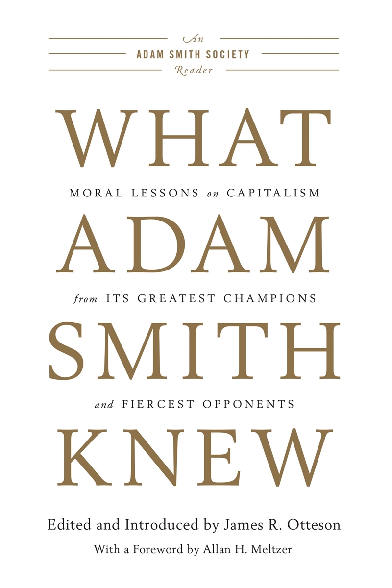 What Adam Smith Knew/Product Detail/Accounting & Finance