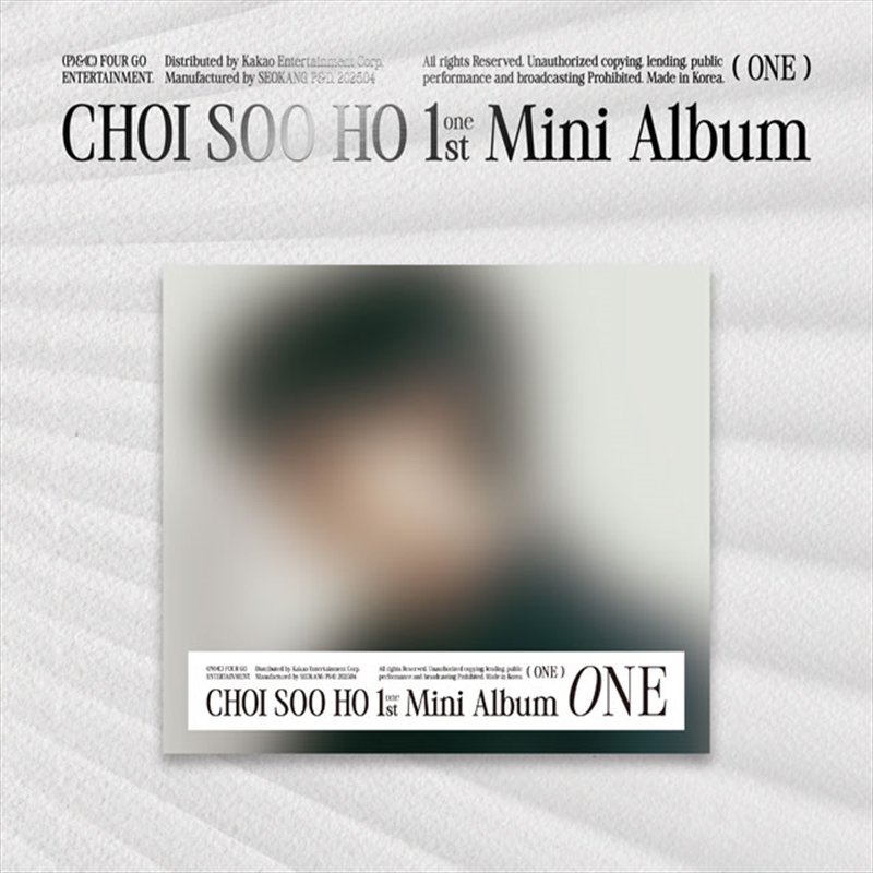 Choi Soo Ho - 1st Mini Album [One] (Digipack Ver.)/Product Detail/World