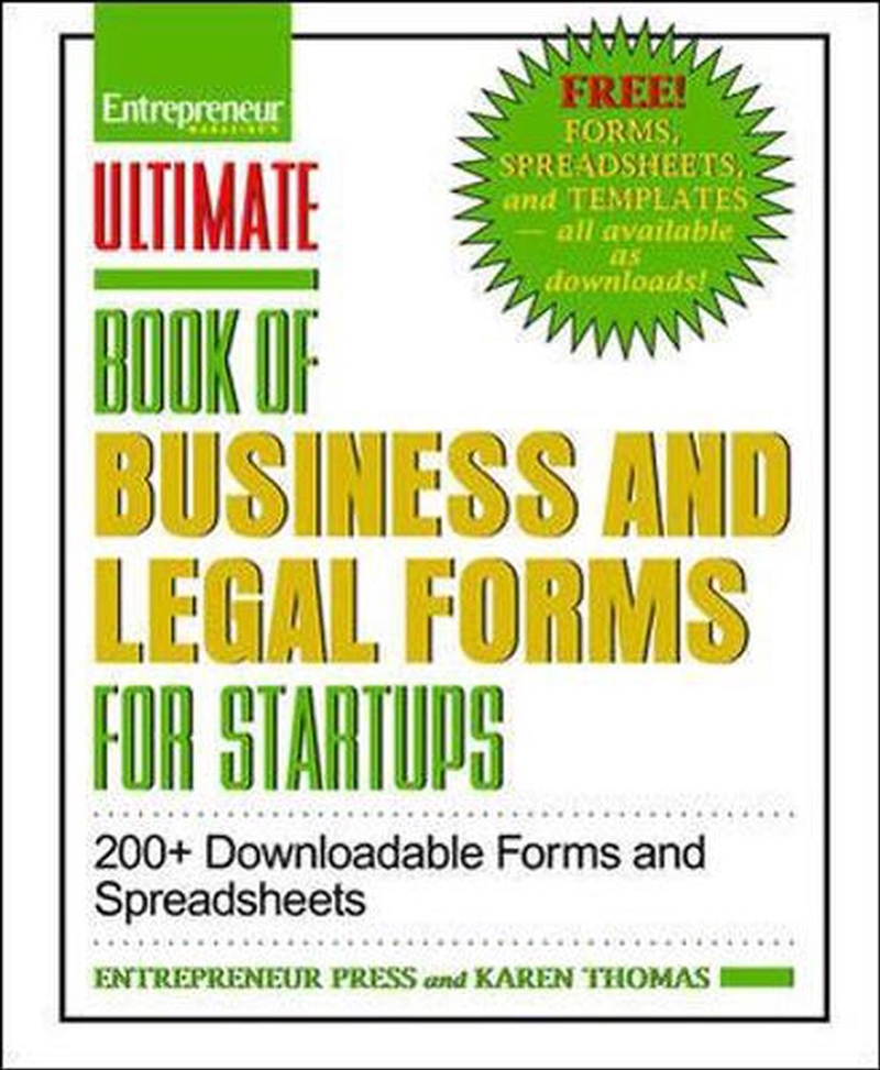Ultimate Book of Business and Legal Forms for Startups/Product Detail/Business Leadership & Management