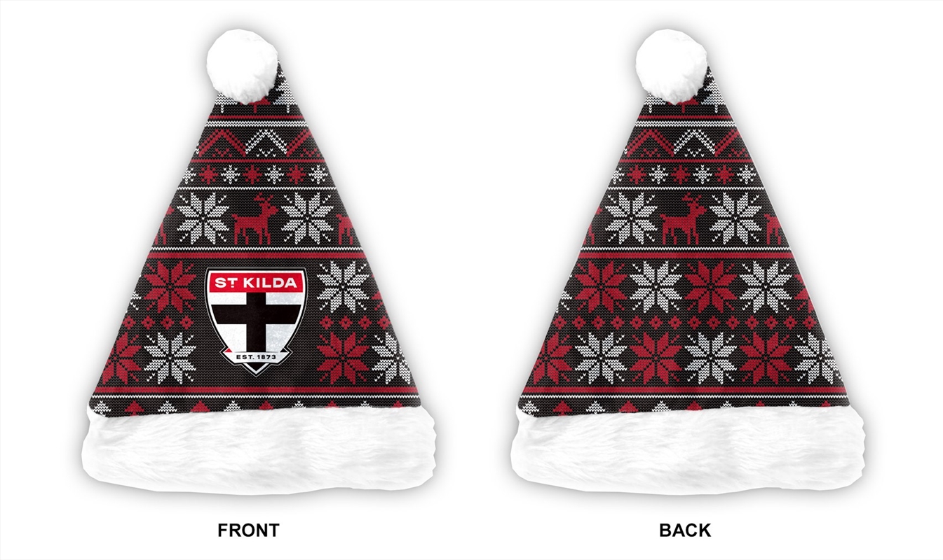 AFL - St Kilda Xmas Santa Hat/Product Detail/Caps & Hats
