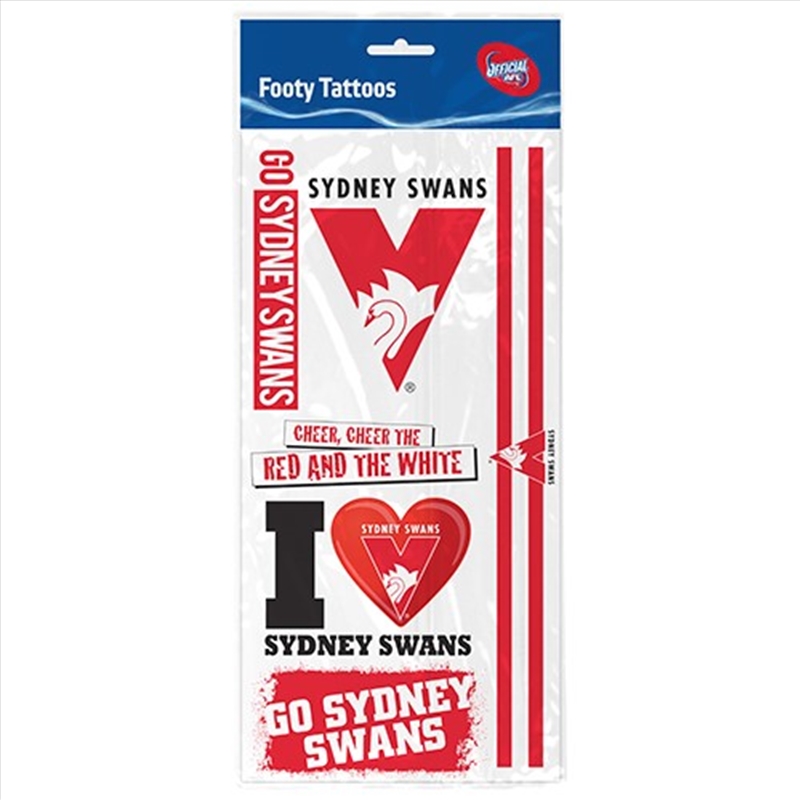 AFL - Sydney Swans Tattoo Sheet/Product Detail/Stationery