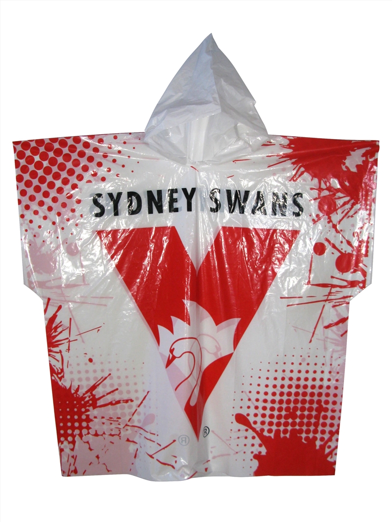 AFL - Sydney Swans Full Print Swans Poncho/Product Detail/Apparel