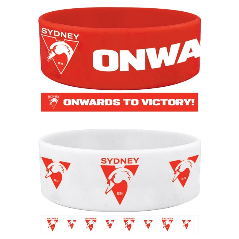 AFL - Sydney Swans Set Of 2 Wrist Bands/Product Detail/Jewellery