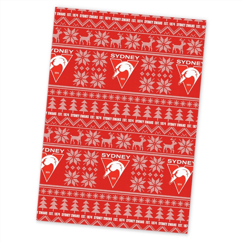 AFL - Sydney Swans Xmas Wrapping Paper/Product Detail/Party Accessories