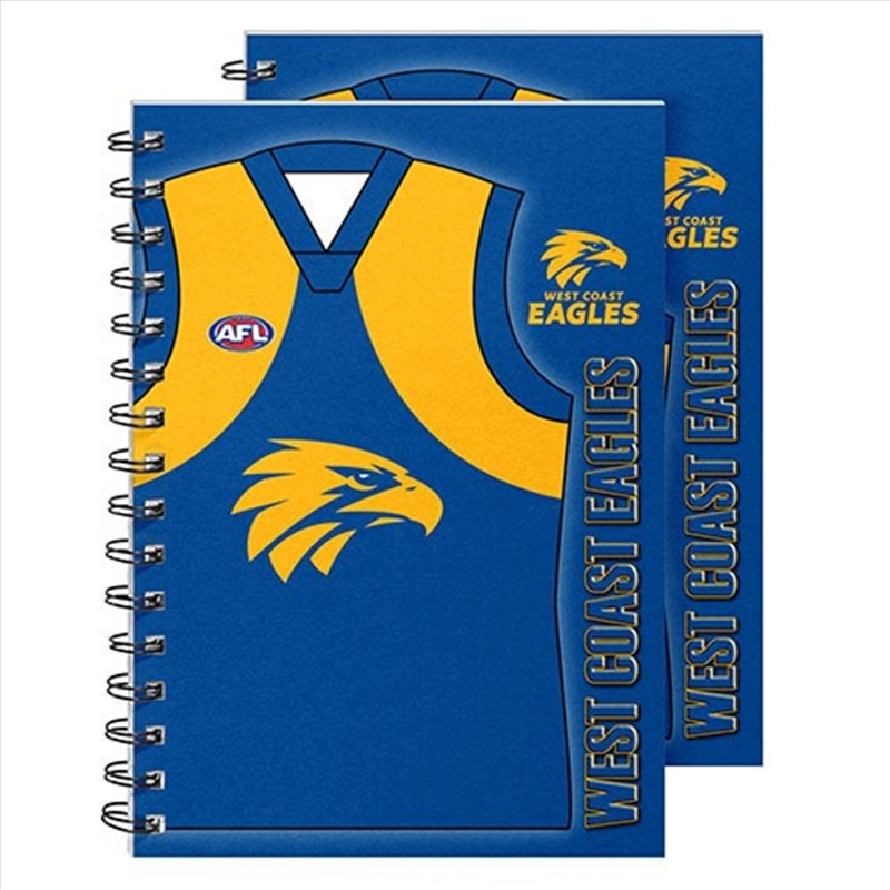 AFL - West Coast Eagles Guernsey Notebook 2pk/Product Detail/Notebooks & Journals