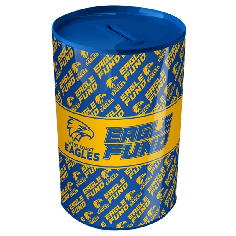 AFL - West Coast Eagles Tin Money Box/Product Detail/Collectables