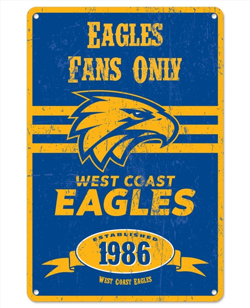 AFL - West Coast Eagles Retro Metal Sign/Product Detail/Posters & Prints