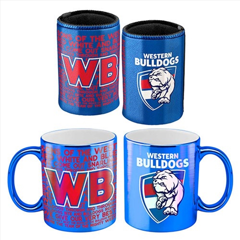 AFL - Western Bulldogs Metallic Can Cooler & Mug Pack/Product Detail/Collectables