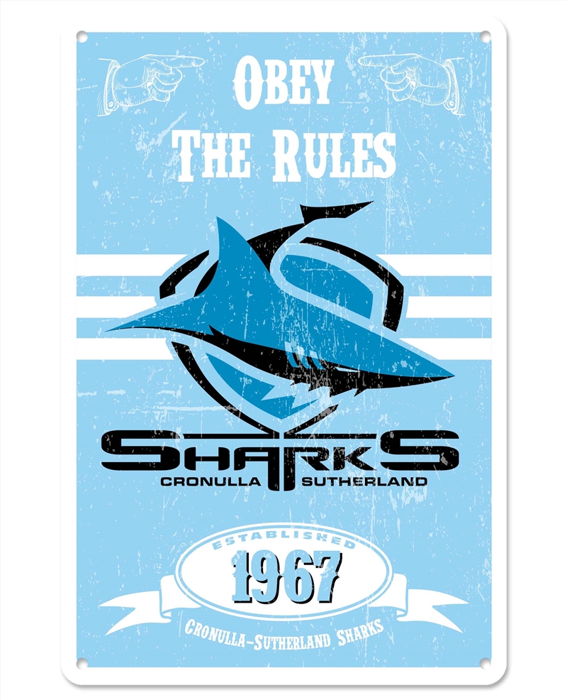 NRL - Cronulla Sharks Retro Metal Sign/Product Detail/Posters & Prints