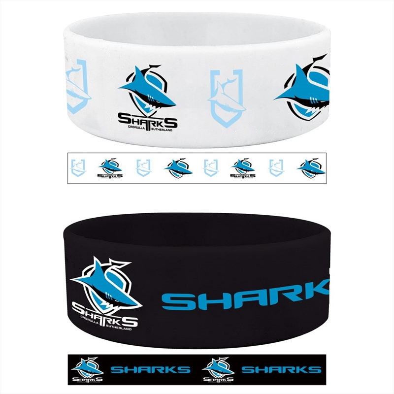 NRL - Cronulla Sharks Set Of 2  Wrist Bands/Product Detail/Jewellery