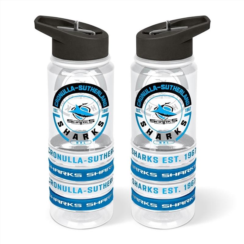 NRL - Cronulla Sharks Tritan Bottle W Bands/Product Detail/Drinkware