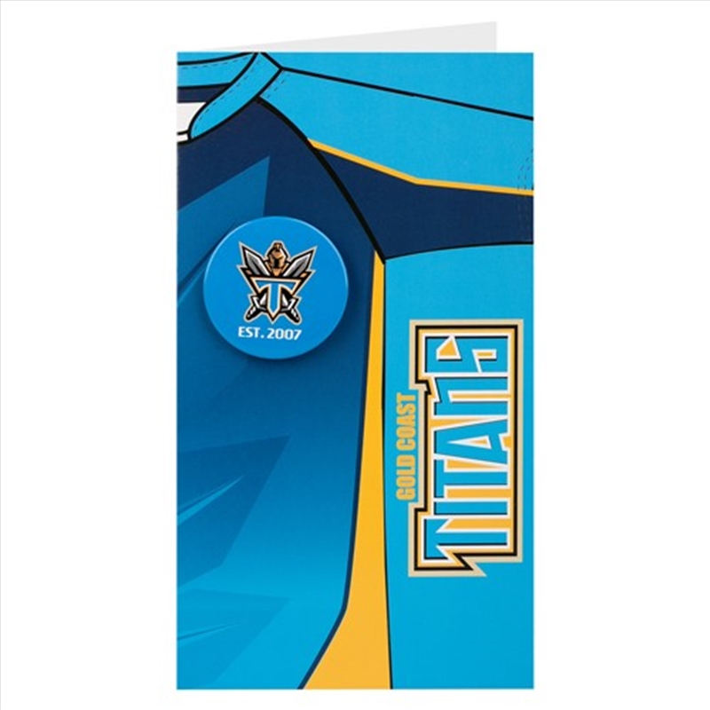 NRL - Gold Coast Titans Jersey Badge Card/Product Detail/Stationery