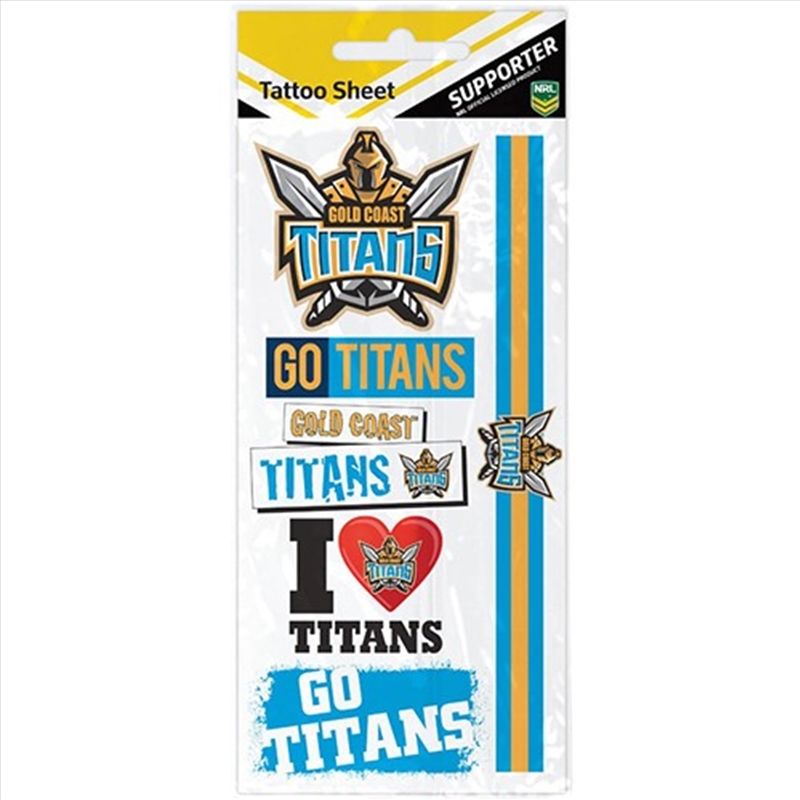 NRL - Gold Coast Titans Tattoo Sheet/Product Detail/Stationery