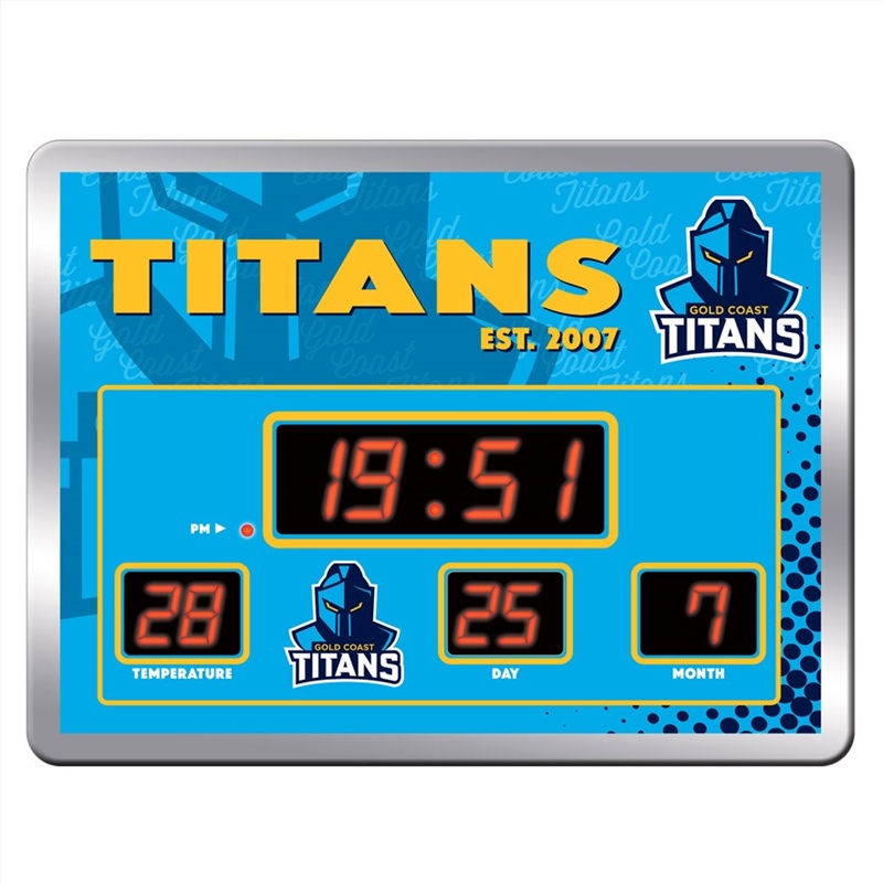 NRL - Gold Coast Titans Led Scoreboard Clock/Product Detail/Clocks