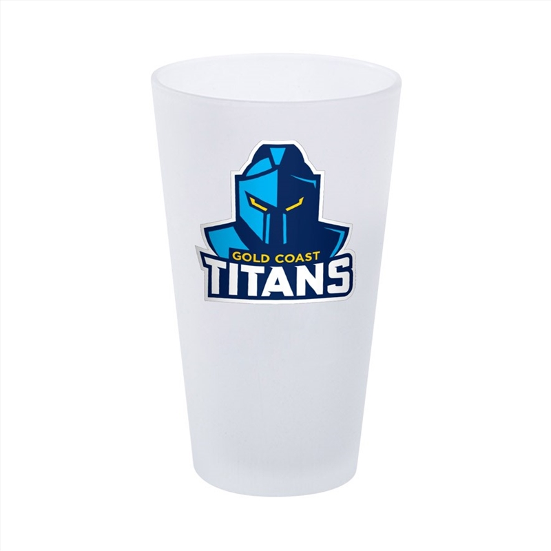 NRL - Gold Coast Titans Frosted Glass/Product Detail/Drinkware