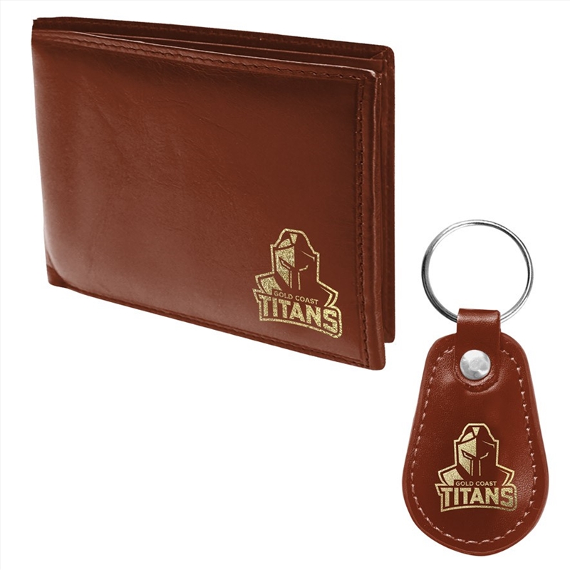 NRL - Gold Coast Titans Pu Leather Wallet & Keyring Pa/Product Detail/Wallets