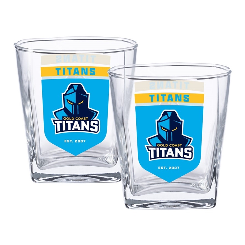 NRL - Gold Coast Titans 2 Pack Spirit Glasses/Product Detail/Drinkware