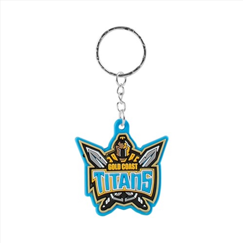 NRL - Gold Coast Titans Rubber Logo Keyring/Product Detail/Keyrings