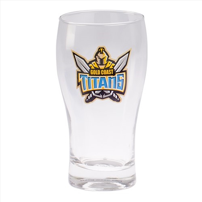 NRL - Gold Coast Titans S/2 Schooner Glass/Product Detail/Drinkware
