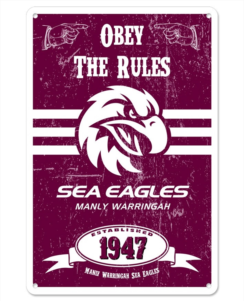 NRL - Manly Sea Eagles Retro Metal Sign/Product Detail/Posters & Prints