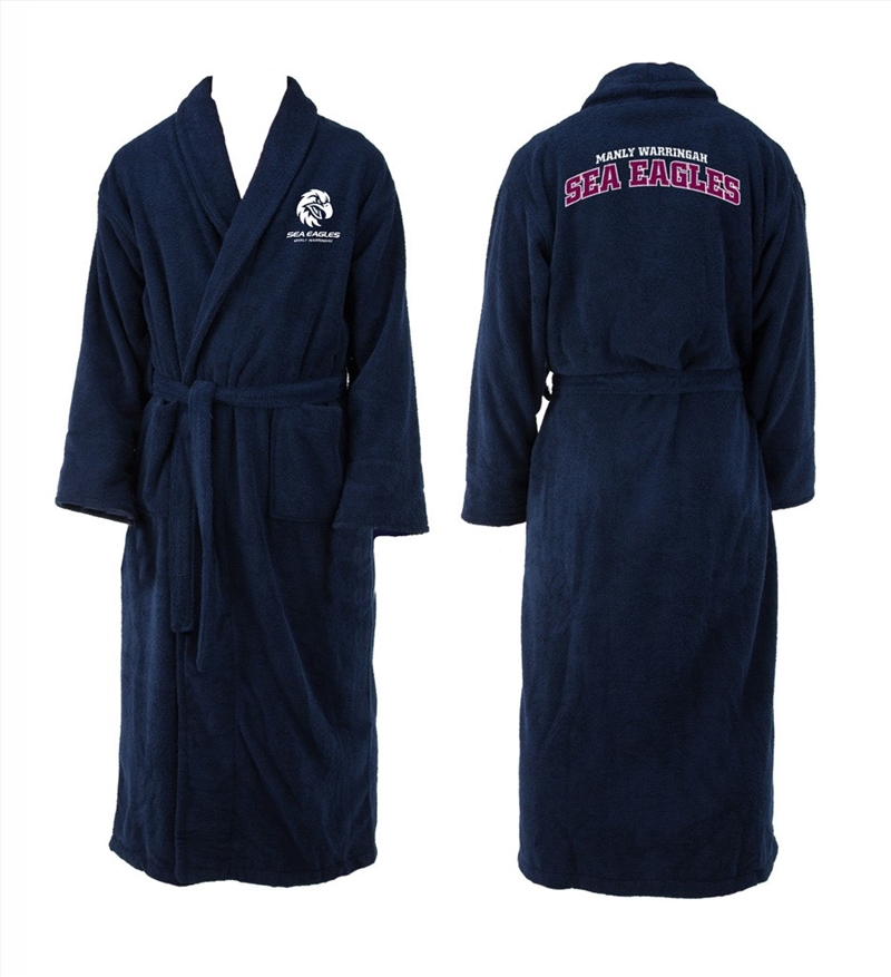 NRL - Manly Sea Eagles Mens Long Sleeve Robe/Product Detail/Apparel
