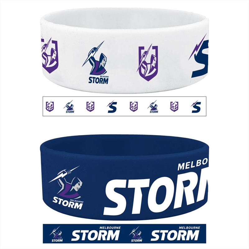 NRL - Melbourne Storm Set Of 2  Wrist Bands/Product Detail/Jewellery