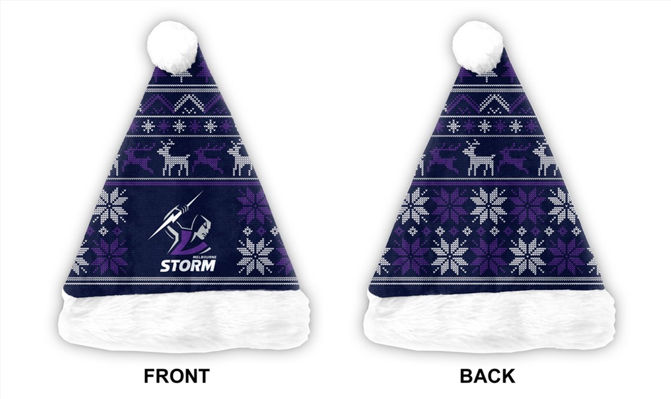 NRL - Melbourne Storm Xmas Santa Hat/Product Detail/Caps & Hats