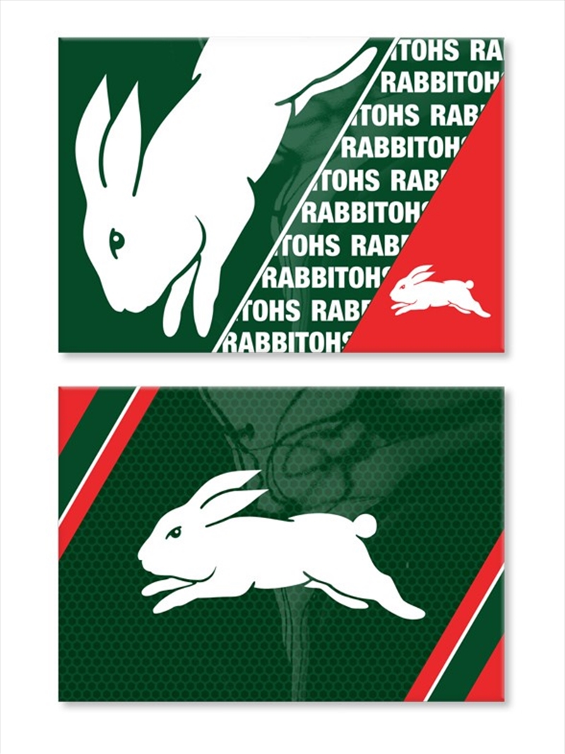 NRL - Rabbitohs Set Of 2 Magnets/Product Detail/Stationery