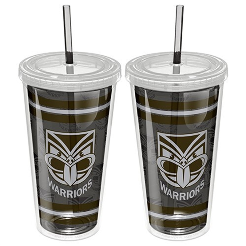 NRL - Warriors Tumbler W/Straw/Product Detail/Drinkware