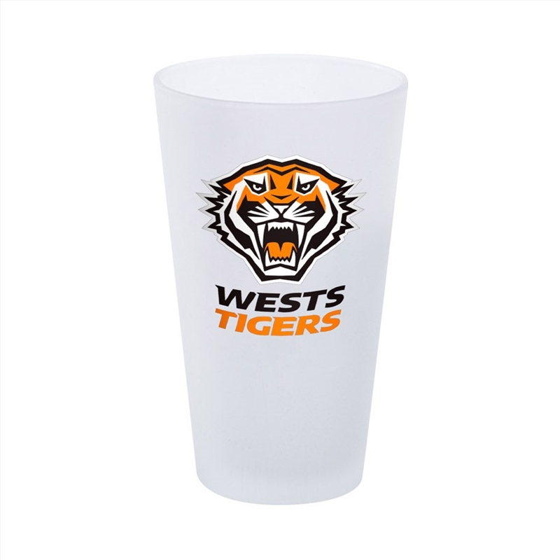 NRL - Wests Tigers Frosted Glass Tumbler/Product Detail/Drinkware