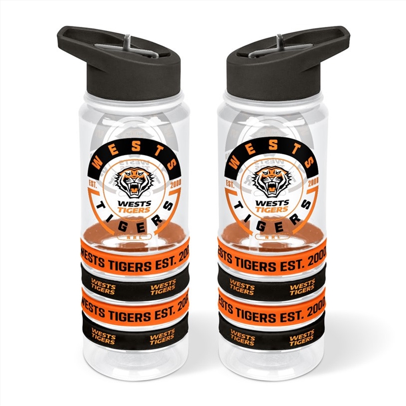 NRL - Wests Tigers Tritan Bottle W Bands/Product Detail/Drinkware