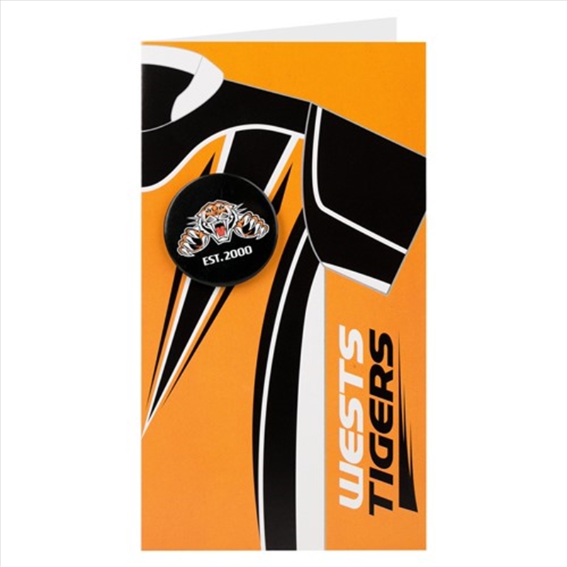 NRL - Wests Tigers Jersey Badge Card/Product Detail/Stationery