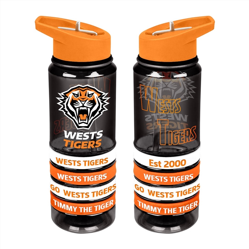 NRL - Wests Tigers Tritan Bottle W Bands/Product Detail/Drinkware